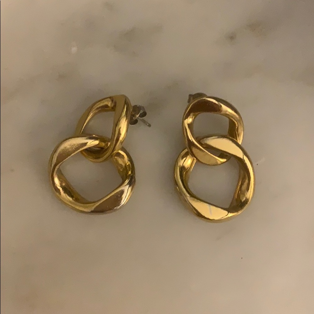 Gold plated chain earrings *Nickel-Free